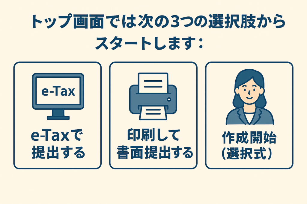 トップ画面の図解